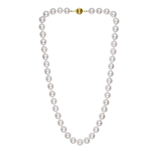 Pearl Necklace with 14K Yellow Gold