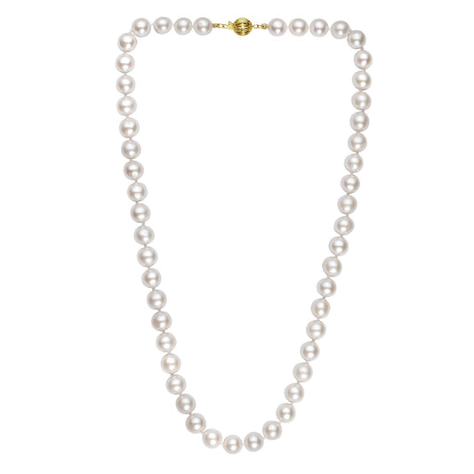 Pearl Necklace with 14K Yellow Gold