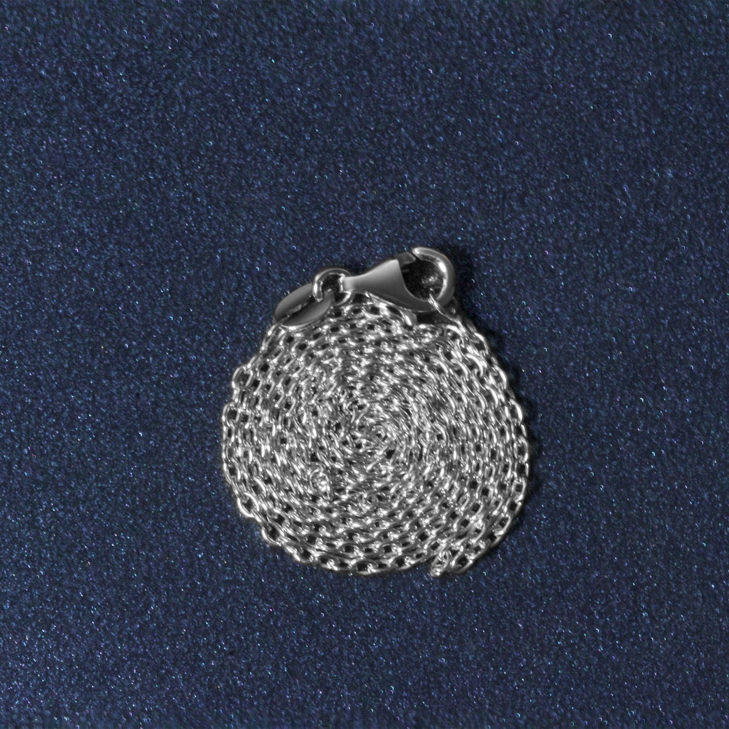 14k White Gold Oval Cable Link Chain (1.50 mm)