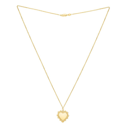 Baroque Heart Necklace in 14K Yellow Gold
