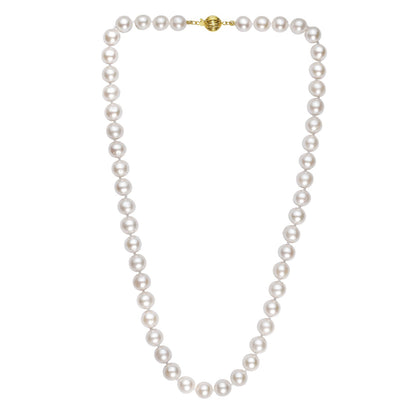 Pearl Necklace with 14K Yellow Gold