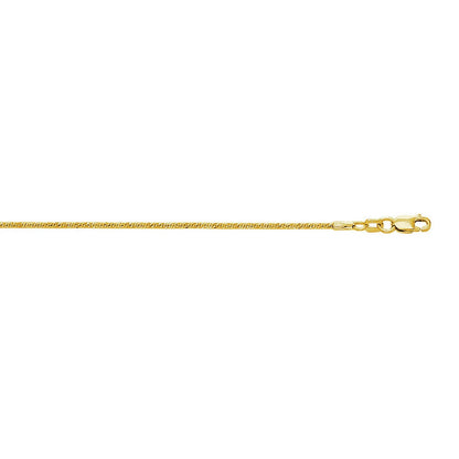 10k Yellow Gold Sparkle Anklet 1.5mm