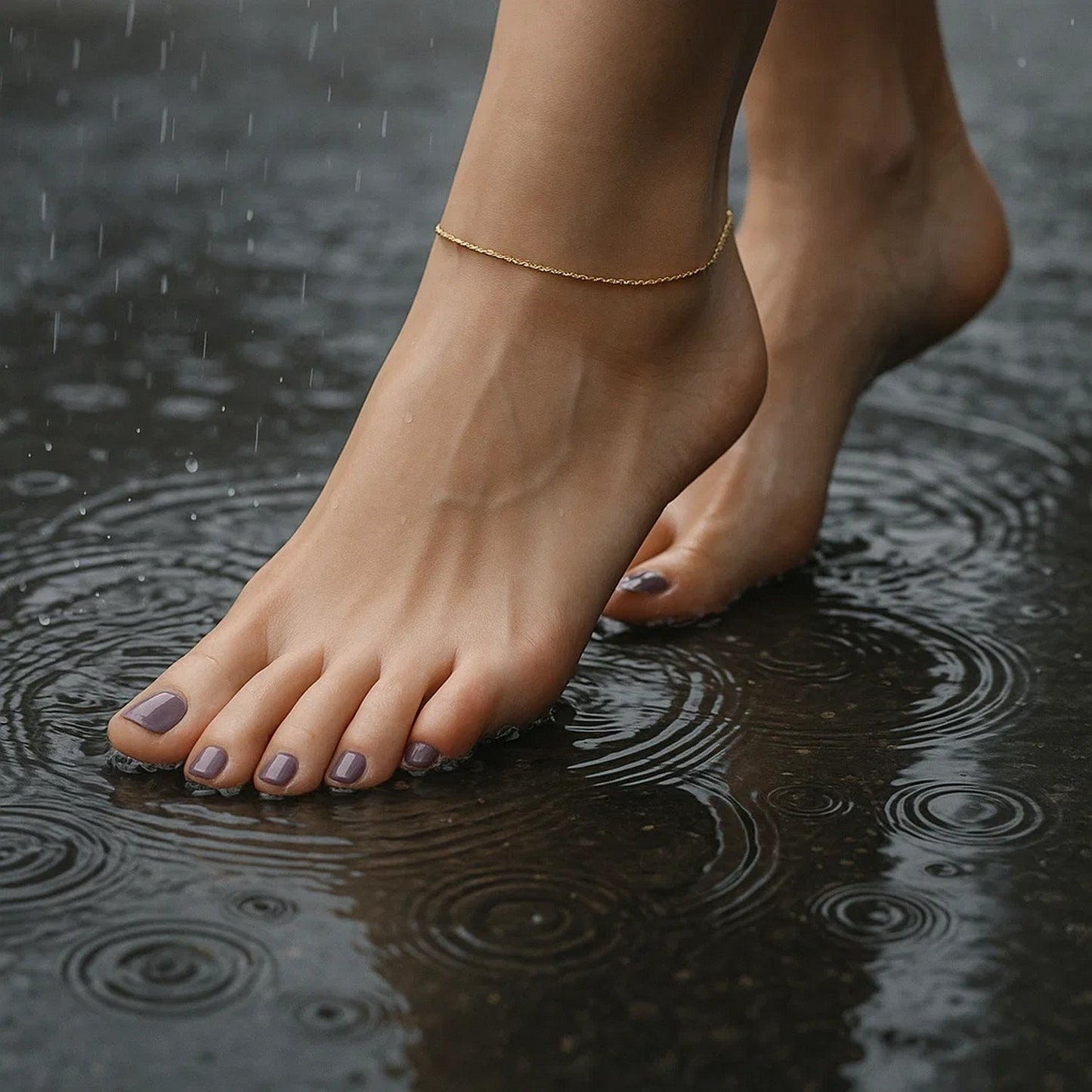 10k Yellow Gold Sparkle Anklet 1.5mm