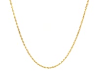10k Yellow Gold Solid Diamond Cut Rope Chain (1.40 mm)