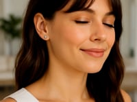 14k White Gold Round Stud Earrings (4mm)