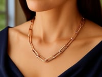14K Rose Gold Wide Paperclip Chain (6.10 mm)