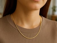 1.0mm 14K Yellow Gold Octagonal Shiny Snake Chain