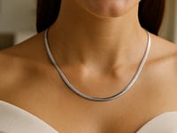14k White Gold Super Flex Herringbone Chain (2.80 mm)