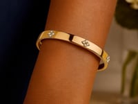 14k Yellow Gold Trilogy Diamond Bangle (5.40 mm)